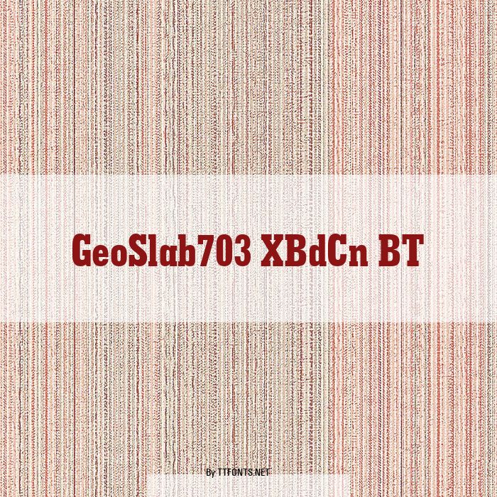 GeoSlab703 XBdCn BT example